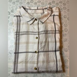 Plaid Button-Up Shirt